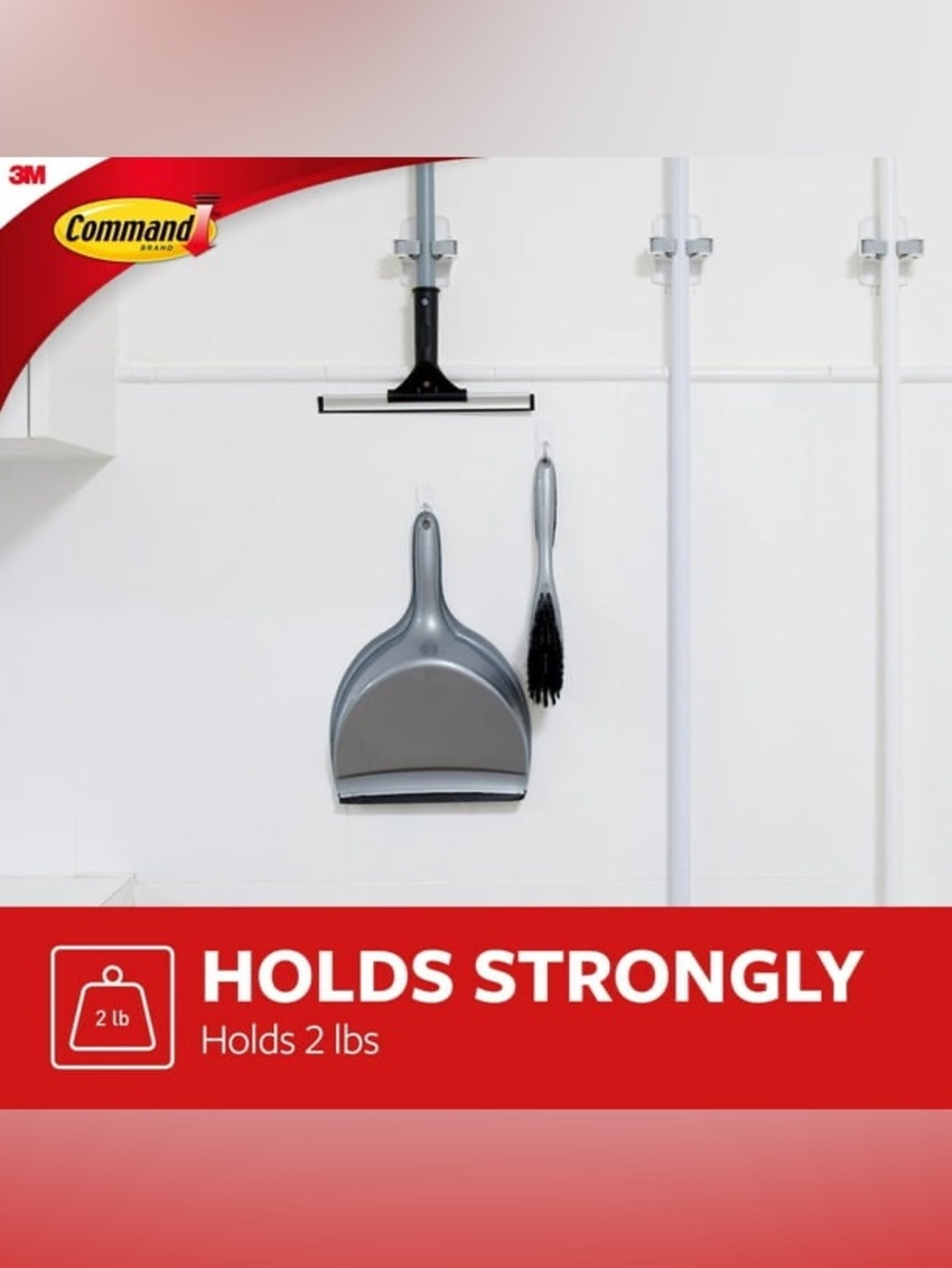 3M/Command: Medium Wire Hook (2 lbs), 16 Hooks, 20 Strips/Pack